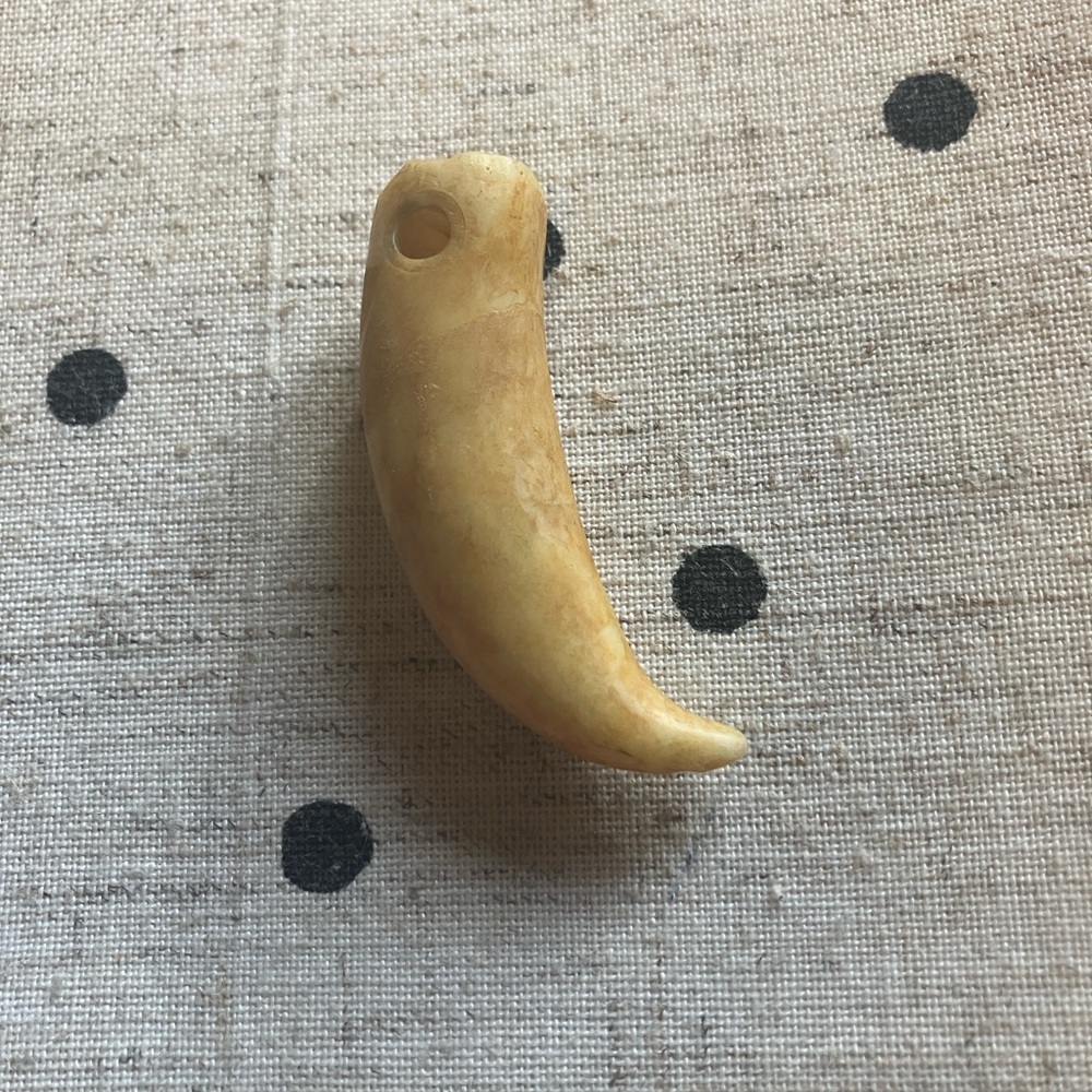 Hand Crafted Beige Horn Pendant or Button